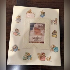 Hallmark Cream Baby Book With Whimsical Animal Art